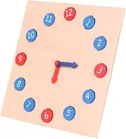 GOOHOCHY Montessori Wooden Numbers Clock Puzzle for Educational Learning Tool for Cognitive Development and Coordination Skills Kindergarten