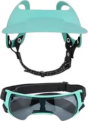 Cute Dog Cap - Pet Headwear Cap, Summer Dog Visor | Breathable Adjustable Hat with Ear Holes, Protective Outdoor Pet Accessory, Lightweight Fabric Shield, Great During Beach Days and Sunny Park Walks