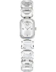 [Swarovski] Octagon Cut Bracelet Stainless Steel Watch in White