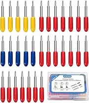 30PCS Fine Point Blades,STREWEEK Cutting Blades for Cricut Explore Air 2/Air 3/ Maker 3 Expression, including 5PCS 30°shallow blades, 20PCS 45°standard blades and 5PCS 60°deep cutting blades