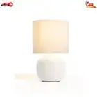 White Bed Side Table Lamp With Ceramic Base Table Lamp Bedrooms And Home office