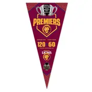 Brisbane Lions AFL Premiers 2024 Premiership Game Statistics Wall Pennant