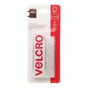 Velcro Strips 3 1/2" x 3/4" Hook & Loop Fastener with Adhesive White 4/Pack