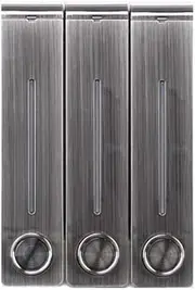 Home Hotel 305ml*3 Three-Head Head Bathroom Punch Lotion Dispenser Bathroom Shampoo Shower Gel Box Wall-Mounted Liquid Dispensing Bottles Soap Lotion Shower Dispenser(Black Nickel)