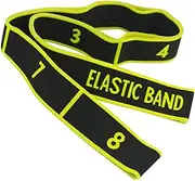 STARTIST Yoga Stretching Strap Resistance Band Fitness Exercise Pull Strap Versatile Elastic Band 8 Segment for Workouts Stretching