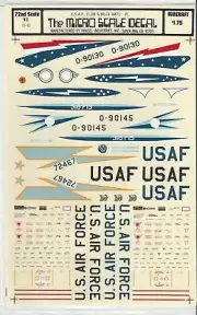 Micro Scale 1/72 Usaf F-106 A Delta Darts #1 MSD7291