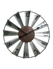 [Willow & Silk] 60 cm Windmill Wall Clock in Multi