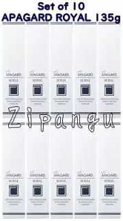 Set of 10 APAGARD ROYAL 135g/4.76 oz Toothpaste w/One Toothbrush Sangi