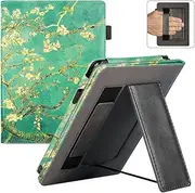 Jarttarn Case Compatible with 7'' Kindle Paperwhite 12th Generation 2024,Stand Lightweight Leather Cover with Auto Sleep/Wake Function, Hand Strap and Card Slot (MH)