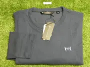 Travis Mathew Cloud Waffle Crew Golf Pullover NGLA Logo Navy Blue Extra Large