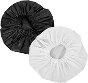 OATIPHO Bath Shower Cap 2pcs Silk Hair Bonnet Single Layer Silk Elastic Band Head Cover Travel-friendly for Boys and Girls Adults