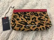 ARMANI JEANS woman's leopard print cosmetic/clutch bag, one size, BNWT*