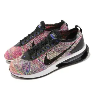 Nike 休閒鞋 Air Max Flyknit Racer 男鞋 女鞋 黑 彩虹 編織 氣墊 FD2765-900