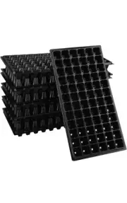 10-Pack Seedling Starter Trays, 720 Cells (10 Trays 72-Cells)