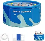 Nkmujil Portable Swimming Pool, Compact Swimming Pool, Foldable Water Pool, Foldable Pool, Non-Inflatable Pool, Backyard Swimming Pool, Outdoor Pool Folding, Folding Pool for Kids