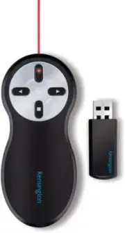 Kensington Wireless USB Presentation Clicker with Red Laser Pointer, Compatible