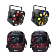 Set of Chauvet DJ Swarm 5 FX ILS + Wash FX ILS LED Lights + Bags