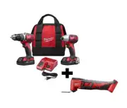 Milwaukee Drill Driver, Impact Driver, Multi-Tool Combo Kit 18V Li-Ion Cordless