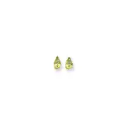14k Yellow Gold 7x5mm Pear Peridot Earrings