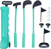Parliky 1 Set Golf Plaything of Portable Outdoor Indoor Golf Game Kit for Educational Teaching Tool for Hand Eye Coordination for Family Interaction