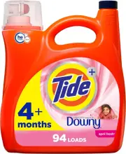 plus Downy Liquid Laundry Detergent Soap, April Fresh Scent, HE Compatible, 94 L