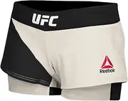 Reebok UFC Crossfit Women's White Octagon Speedwick Performance Shorts