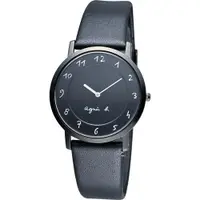 在飛比找ETMall東森購物網優惠-agnes b.法式優雅手寫體時標時尚腕錶 7N00-0BC
