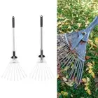 Adjustable Garden Leaf Rake Expandable Head for Outdoor Yard Gardening