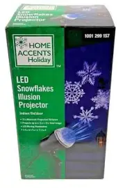 Home Accents Holiday LED Snowflakes Illusion Projector Blue Images FREE SHIPPING