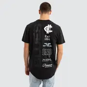 [Nena and Pasadena AFL] Carlton Blues AFL Vert Tee Jet Black