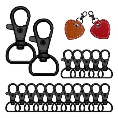 22Pcs Swivel Clasps Lanyard Snap Hooks, Keychain Clasps Clip Hooks, Metal Hook