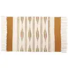 Okuna Outpost Yellow Bohemian Bathroom Rug with Tassels Bohemian Style Mat 23...