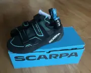 New Women’s Scarpa Reflex V Climbing Black Ceramic Shoes EU 40 USw 8.5.