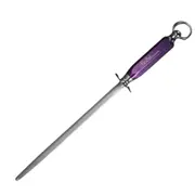 Boost Microfine Sharpening Steel with Aluminum Handle - Round 12" Purple