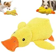 Noovelo 2024 The Mellow Dog Calming Duck Toy With Soft Squeaker - Yellow