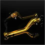 brake clutch lever set Brake lever set clutch Moto For Su@&zuki GSF1200 Bandit T-V GSF 1200 1997 1998 1999 2000 CNC Motorcycle Adjustable Brake Clutch Lever Handle Accessories(177mm Gold)
