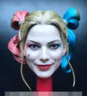 1/6 Female Head Sculpt Harley Quinn Celebrity Margot Elise Robbie For 12in Doll