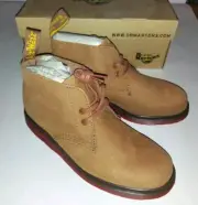 Dr. Martens Manton Chukka Boots Suede Leather Men's Size 10 Brown Tan NEW