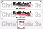 Code 3 Adhesive Vinyl Trailer Decal - Buffaload red - 1/50 1/64 1/76 1/87 1/148