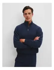 [Country Road] Australian Cotton Brushed Half Zip Sweat in Navy