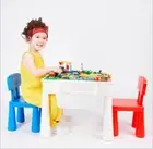12pc Lego Duplo Blocks Kids Toddler Multi-purpose Table 2 Chairs 4 Storage Set