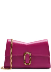 Marc Jacobs The St Marc Leather Wallet-on-chain - Dark Pink ONE SIZE