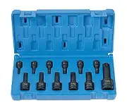 GREY PNEUMATIC 1235TT 12 Pc. 1/4", 3/8", 1/2" Tamper-Proof Star Driver Set