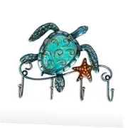 Wall Mounted Key Holder Turtle Wall Hooks Iron Key Hook Rustic Wall Decorative