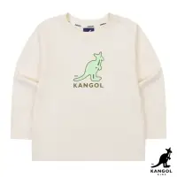 在飛比找momo購物網優惠-【KANGOL】韓國-KIDS 經典大袋鼠長袖T恤-白色(W