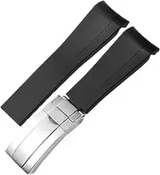 [BANDKIT] Rubber Silicone Watchband 20mm 21mm For Rolex submariner daytona DEEPSEA Oysterflex Watches Band GMT bracelet watch
