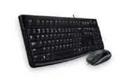 Logitech MK120 Keyboard & Mouse Combo Quiet typing and Spill resistant High-definitiion optpical tracking Thin profile 3yr wty