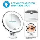 LED cosmetic mirror make-up mirror 10x magnification illuminated with sucti Z4K6