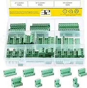 Mardatt 32 Sets Male Female Pluggable Terminal Blocks Connector Socket, 5.08mm Pitch Plug-in PCB Mount Screw Terminal Block (2/3/4/5/6/7/8/9 Pins)