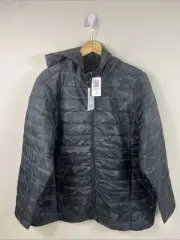 Torrid Camo Cadet Puffer Jacket Black Packable Lightweight Size 2X NWT